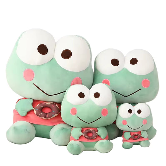 Wholesale Stuffed Plush Super Soft Cute Kawaii Pink Frog Plush Pillow Animal Frog Stuffed Plush Toy