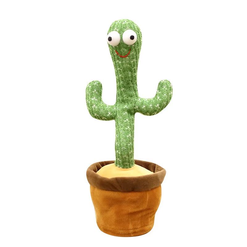 Dancing Cactus Repeat Talking Toy Song Speaker Wriggle Dancing Sing Toy Talk Plushie Stuffed Toys for Baby